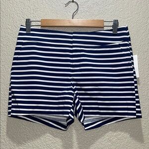 Maison Jules Blue and White Striped Shorts